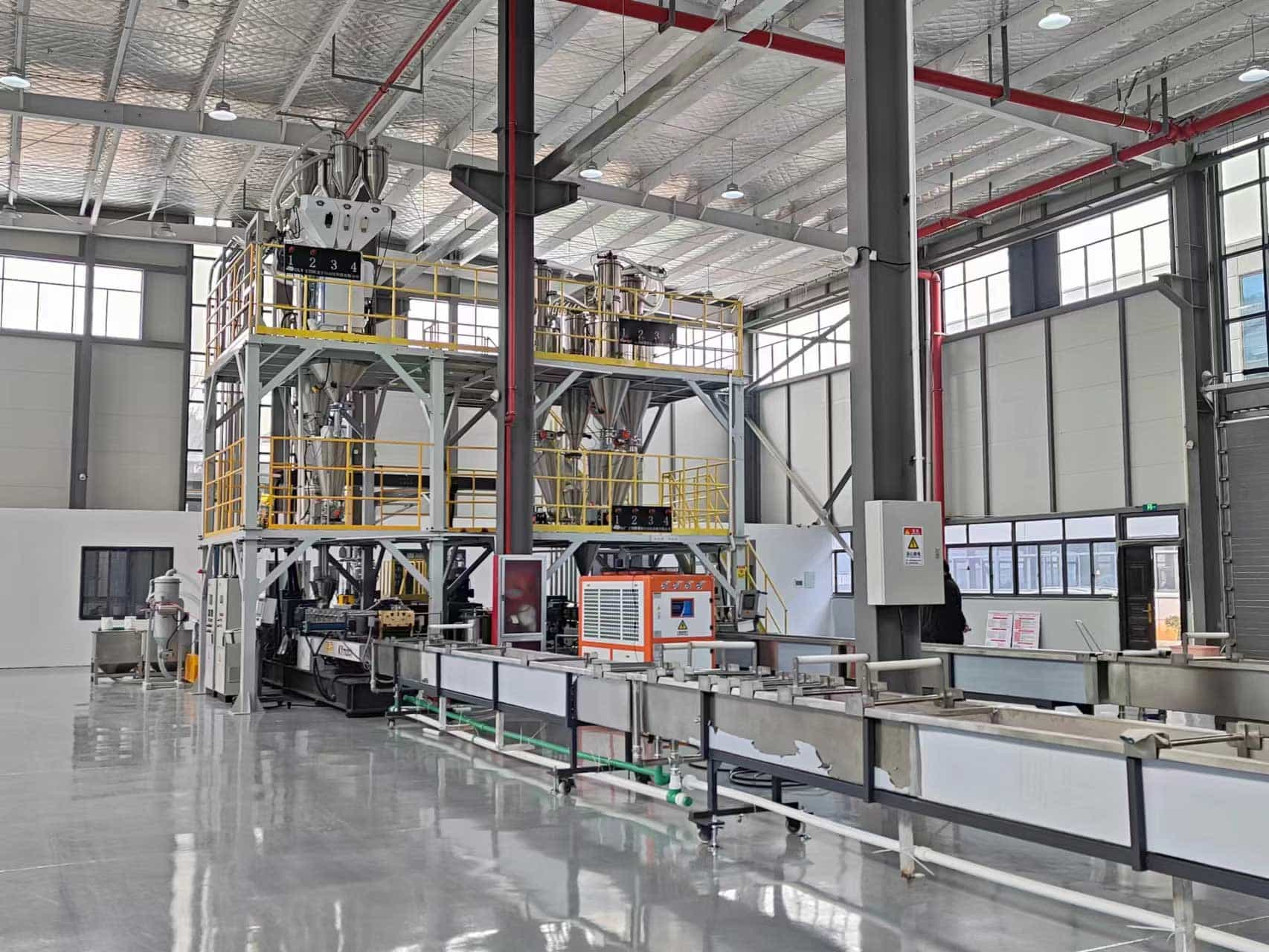 Water-cooling strand production line